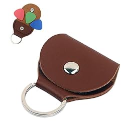 IKadiya Porte-médiators pour Guitare, Sacoche en Cuir pour Plectres Guitare(Marron) - Les Beatles, Paul McCartney, John Lennon, RIngo Starr, George Harrison