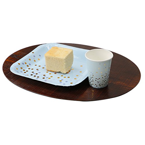 Geeklife Blue Gold Dots Paper Party Plates Bulk, 9 In Square Disposable Dessert Plates,20 Pcs Decorative Tableware For Birthday Parties, Weddings, And Life Celebrations #TOP5