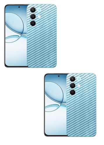 Image of (Pack of 2) Compatible with Skin Sticker /Vinyl wrap /Protective Film Mobile Back Skin Carbon Fiber 3D Transparent by Candeal Mizhan(Only Back) (Realme, Realme C85 5G / Narzo 90x 5G / 15x 5G)