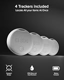 SBS Track My Dot Kit, Zestaw 4 Lokalizatorów Smart Tag kompatybilnych z Apple Find My (tylko iOS, Android nieobsługiwany), Lokalizator Kluczy, Bateria CR2032 W Zestawie, Otwór Na Brelok, Biały