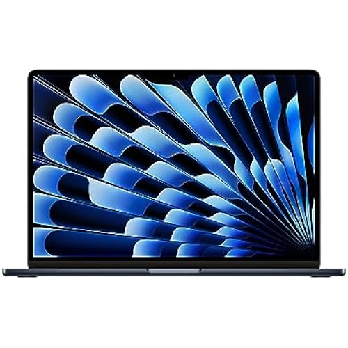 Apple 2023 MacBook Air Laptop with M2 chip: 15.3-inch Liquid Retina Display, 16GB Unified Memory, 256GB SSD Storage, 1080p FaceTime HD Camera, Touch ID. Works with iPhone/iPad; Midnight
