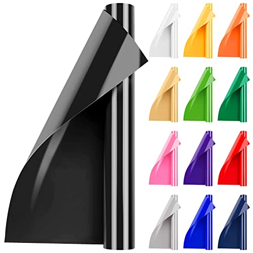 Artcut Iron On Vinyl, 12" x 3ft Heat Transfer Vinyl for Fabric, Shirts, Clothing, Bag(Black)