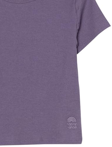 Image of Happy Nation Girls Fitted Ribbed Crop T Shirt