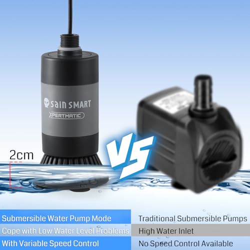 image for SainSmart XpertMatic Aquarium Gravel Cleaner, 528GPH/28W Powerful Fish