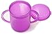 TalkTools Recessed Lid Cup with Handles - Leak Proof | Promotes Oral Motor Skills, Lip Closure, and Self Feeding | Alternative to Sippy Bottle | Food Grade Materials | Dishwasher Safe (Purple)