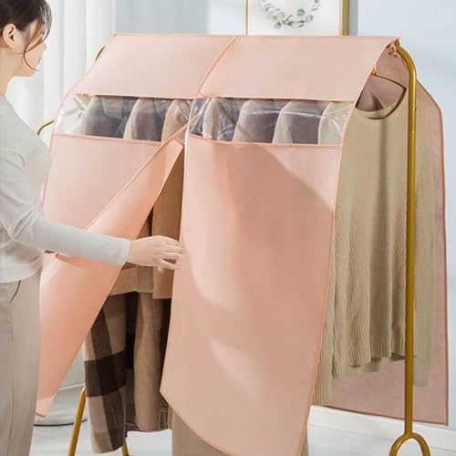 Pink Garment Bag for Closet Storage - Dust Cover & Organizer for Clothes, Hanging Storage for Home & Travel, 110x120cm (43x47in) - Perfect for Protecting Your Wardrobe2