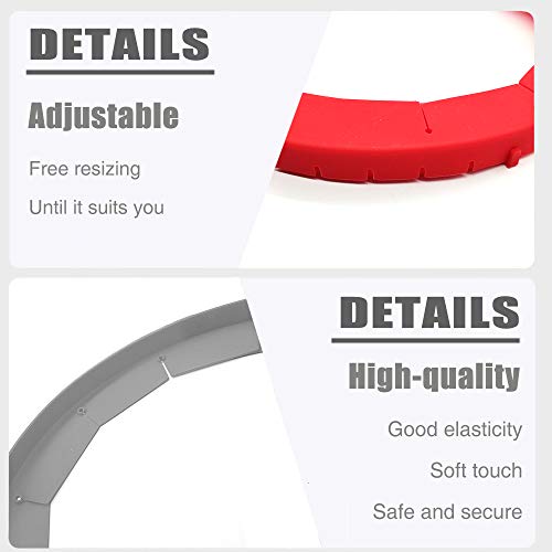 Silicone Pie Crust Shield,Adjustable Pie Crust Shield for Baking Pie Fit 8 Inch to 11 Inch Diameter Pies Protector Shield (4Pcs,Red,Blue,Green,Grey) - Thumbnail 3