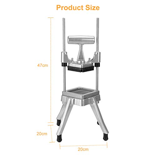 Wichemi Commercial Chopper Dicer Vegetable Chopper Dicer Cutter Heavy Duty Stainless Steel Vegetable Fruit Chopper For Onion Peppers Potatoes Mushrooms French Fry (3/8" Blade) #TOP3
