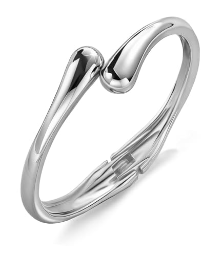 Image of MTINEAPS Gold Bangle Bracelets for Women Teens Trendy Chunky Adjustable Twist Cuff Bracelet Jewelry Gifts