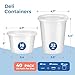 Fit Meal Prep 40 Pack 16 32 oz Deli Containers with Lids Variety Pack, US Made Leakproof Assorted Plastic Soup Containers, Combo Clear Food Storage Containers with Lids, Microwave Freezer Safe