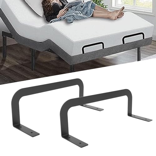 Topyond 2pcs colchón Tallado de tobogán, Soportes de Marco de Cama Antideslizante de Acero con Barra estabilizador Ajustable, retención de Metal de Servicio Pesado para el colchón