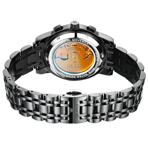 Image of OLEVS Watches for Men Stainless Steel Business Dress Large Easy to Read Analog Watch Waterproof Luminous Casual Luxury Men Watch