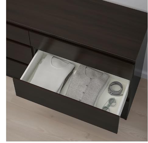 Image of Kullen Chest of 6 Drawers (Black-Brown)