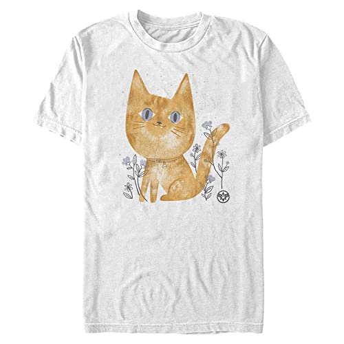 T-shirt Marvel blanc manches courtes imprimé Goose the Cat en coton grande taille 3XL