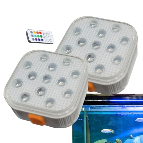 Generico Illuminazione Subacquea Per Piscina,Lampada LED Ricaricabile Impermeabile 16 Colori - A LED Con Telecomando | Nuoto, Laghetto, Vasca, Fontana, Bagno Interrato, Doccia E Festa