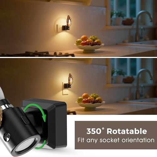 Image of L LOHAS LED Night Light, Night Lights Plug into Wall, Agate Nightlight | Dimmable Dusk to Dawn Sensor, Rotating, Healing Stone Agate Decorative Nightlight for Bedroom, Living Room [2 Pack]