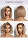 LUVME HAIR 12 Inch Ash Blonde Blunt Cut Bob Wig Human Hair Pre Cut Glueless HD Lace Closure Wig Mature Boss Side Parted Ombre Straight Short Wig