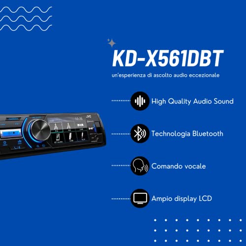 Autorradio Multimedia JVC KD-X561DBT Mechless, 1 DIN