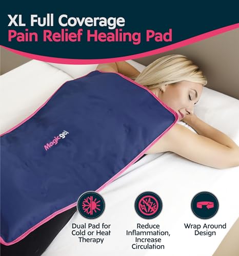 Magic Gel XXL Kühlkissen 60 x 38 cm - Gelmatte für den Ganzen Oberkörper - Das Kühlpad ist Extra Groß und Wiederverwendbar - Kühlakku zur Regeneration oder als Kühle Bett Unterlage