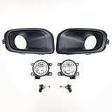 LEDIN For 2015-2017 Jeep Renegade Latitude Limited Sport Clear Lens Fog Light Kit with Black Bezel B