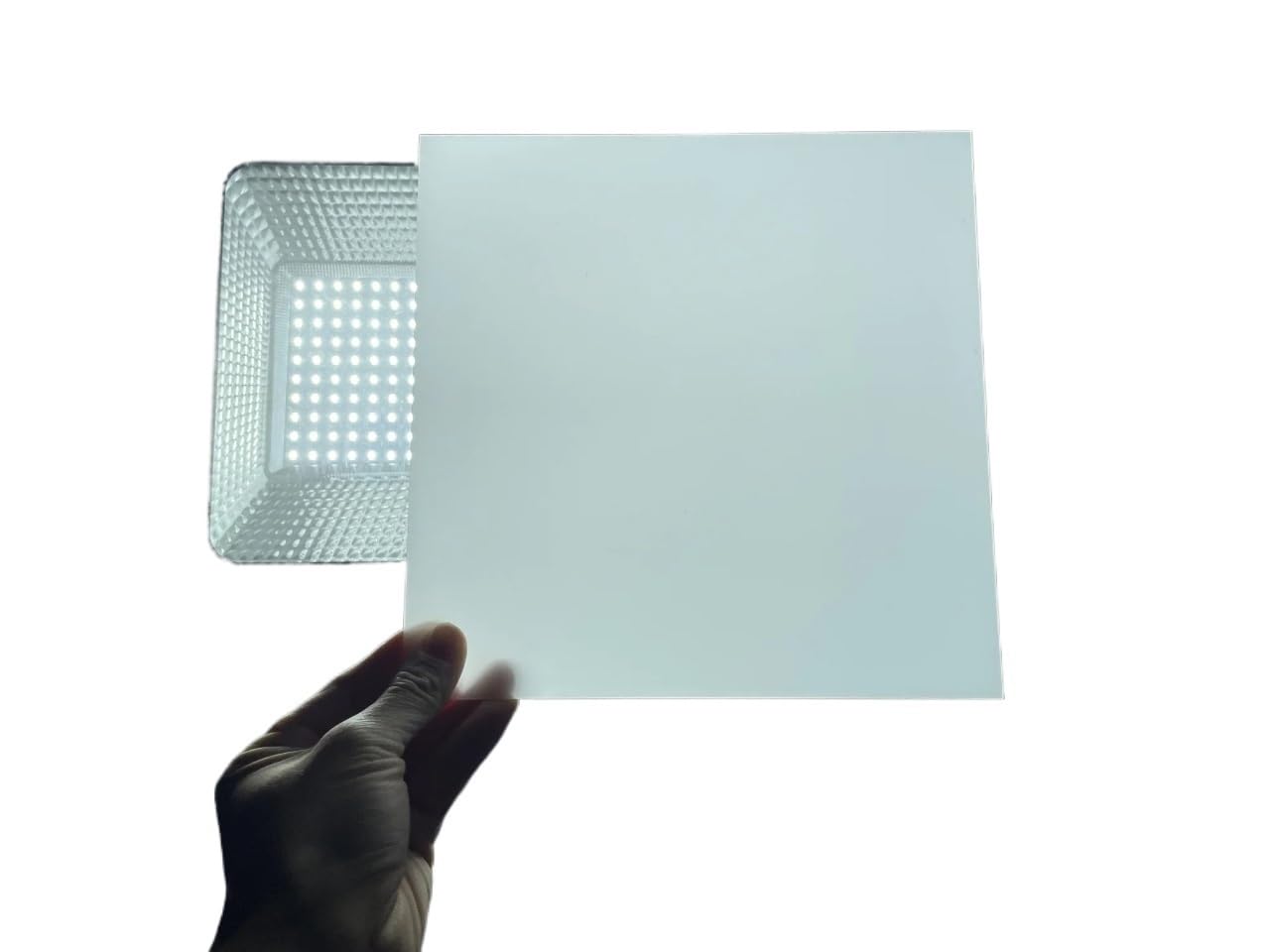 Cherrynight One Color Xljp Opal Frosted Cast Milky Double Acrylic Pmma Diffuser Panel Plate For Led Light Cover Thick 1.4Mm High Transmitance(300X300mm 2Pcs)