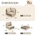 VICLLAX 5 Pieces Wicker Patio Furniture Set, Outdoor Conversation Set Sectional Sofas with Cushions and Glass-top Tea Table, Oak Rattan
