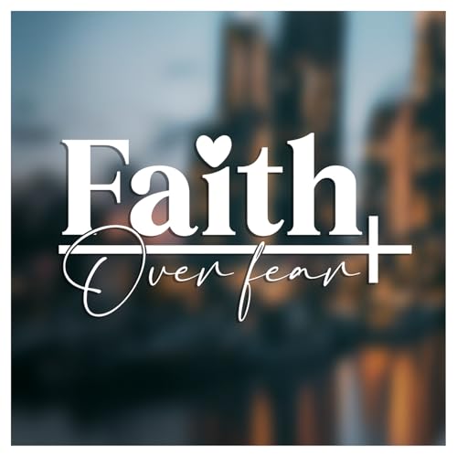 Faith Over Fear Car Mirror Decal Rearview Mirror Sticker Christian