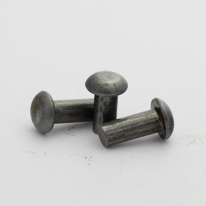 Generic Iron rivet M3 size smooth body mushroom head half round solid fasteners equipment rivets small 4mm 30mm length|Rivets| - - (Stem Length: 20mm, Number of Pcs: 80 PCS)