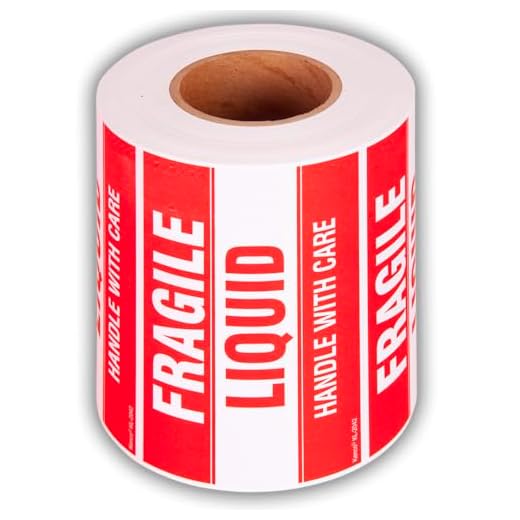Kenco Fragile Liquid Handle Warning Stickers