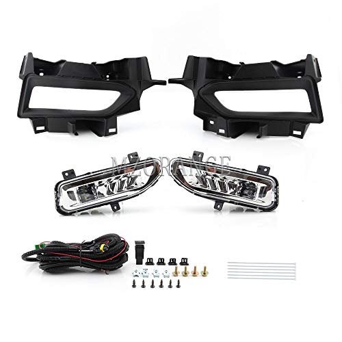 Clidr Fog Lights for Nissan Versa ALMERA 2020 2021 Driving Lights Lamps with Bezel Bracket Set Left Right Side