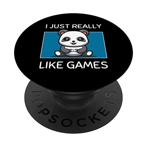 Lindo panda kawaii Me gustan mucho los juegos de estética kawaii PopSockets PopGrip Intercambiable