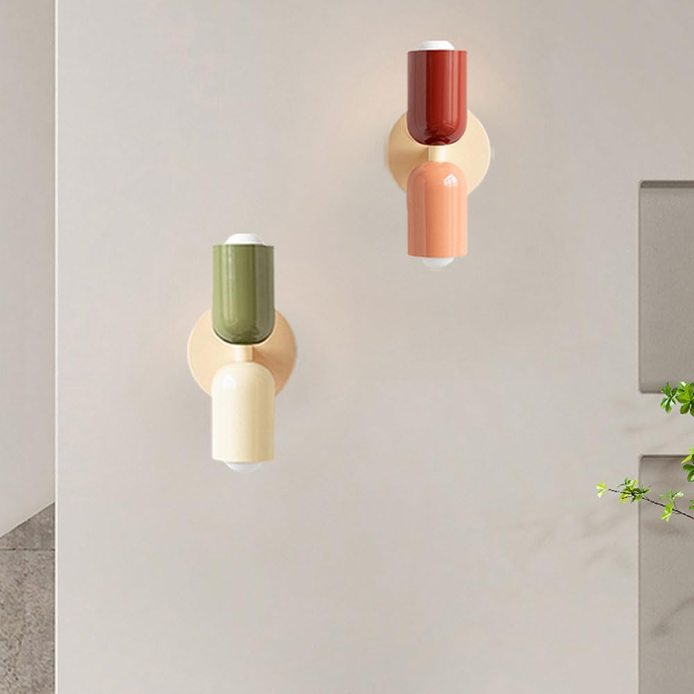 Modern Home Decoration Classical Wall Light E27 Vanity Bathroom Wall Sconce Cylinder Indoor Up Down Wall Mounted Light Bar Cream Style Long Linear Bedside Wall Lamp for Living Room