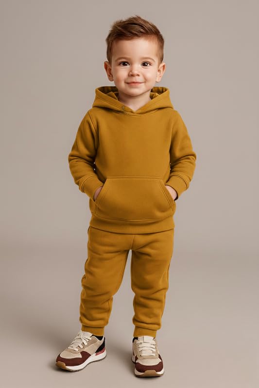 Image of Kids Hoodie Sweatshirt, Boys & Girls Relaxed Fit Wool Hooded & Round Neck Sweatshirt