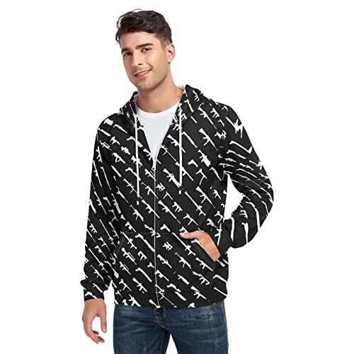 Men's Full-Zip Hooded Fleece Sweatshirt,Performance Hoodie Jacket with Pockets4