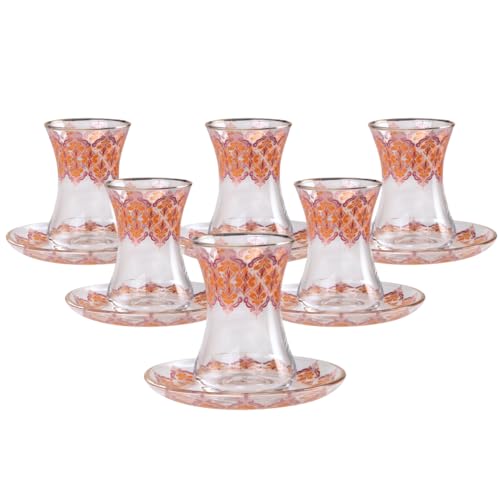 Imagen de TEA SHOP Taza de Té o Infusiones Set de Vasos Turcos Paisley Termorresistente