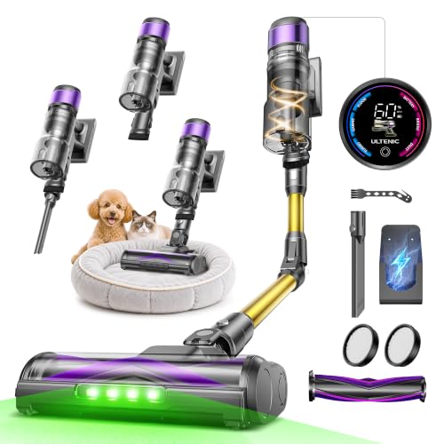 Ultenic Aspirateur Balai sans Fil autoportant 55 kPa pour Poils d'animaux