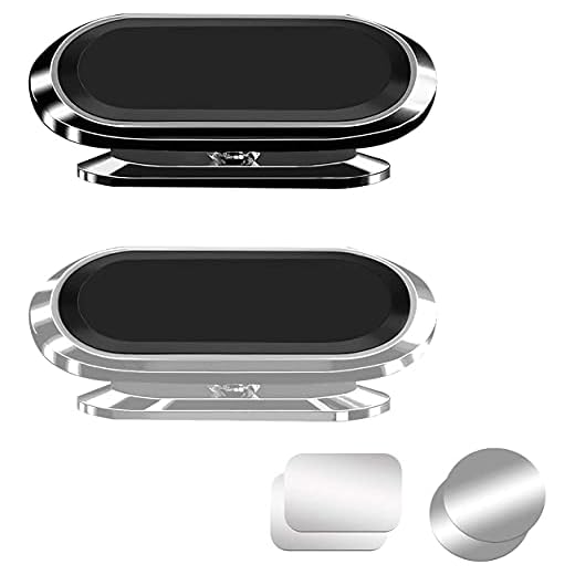 ZXK CO Magnetic Phone Mount, 2 Pack Car Phone Holder with Super Strong Magnet 360° Rotation Universal Dashboard Car Mount Cell Phone Cradle for iPhone Samsung GPS Huawei Tablet etc