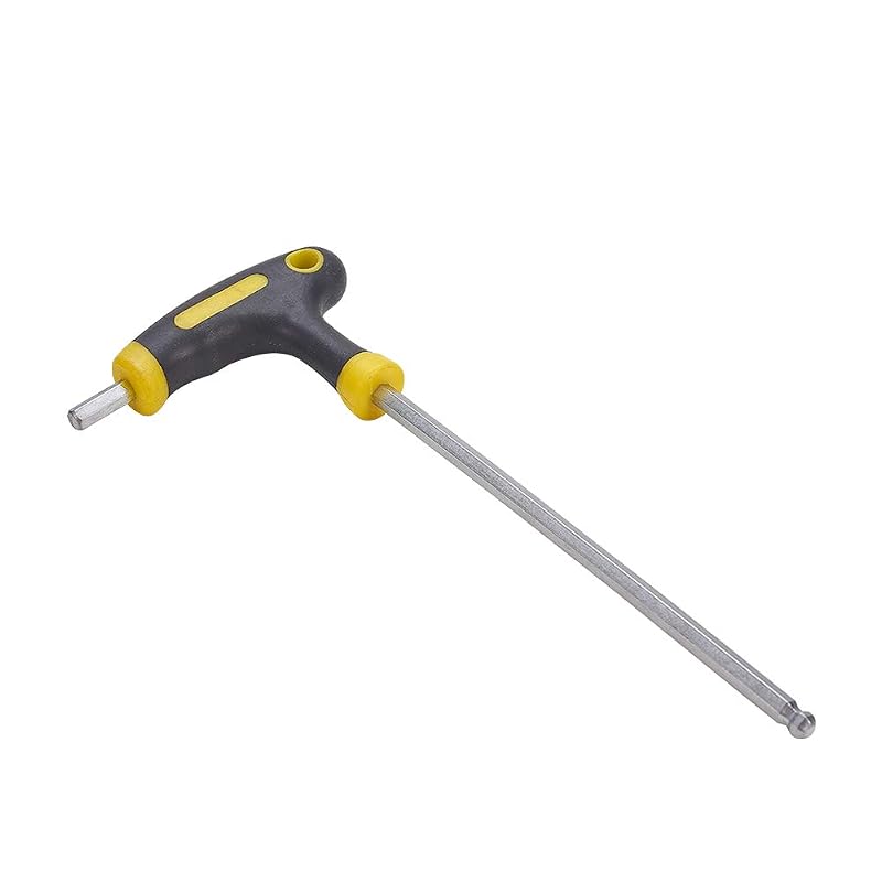Chave Allen 6 mm com Ponta Esférica Magnética e Cabo em T Utoolmart Verde e Amarela