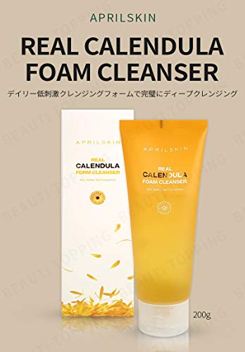 APRILSKIN Calendula Low pH Gel Cleanser | Vegan, Cruelty Free | Dry, Sensitive, Acne-Prone Skin| Gentle deep cleans with micro micellar bubbles | 6.76 oz | No sulfates and artificial fragrance image 4