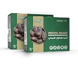Sunnah Shop® Jumbo Medjool Datteri dalla Palestina 2 x 1 kg Medjoul Datteri Delight | Datteri reali del raccolto fresco | sapore unico caramello | 100% naturale senza additivi