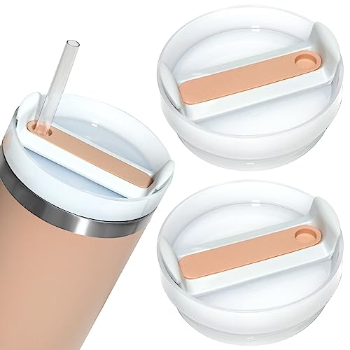 Heymoly 40 Oz Tumbler Lid Replacement Fit For Stanley, Spill Proof And Splash Resistant Tumbler Covers Fit For Tumbler 40 Oz And Coffee Mugs(2 Pack, Pink Dusk) #TOP2