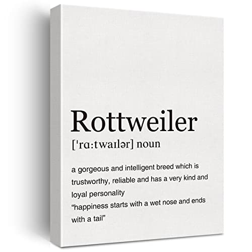 Rottweiler Definition Framed Canvas Poster