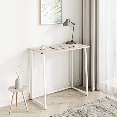 Dripex Compact Folding Desk No Assembly Required Computer Desk Folding