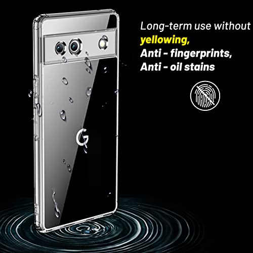 Image of KAPAVER Hybrid Crystal Clear Back Cover Case for Google Pixel 7a | Protective Shockproof Hard PC Soft Flexible TPU Cover