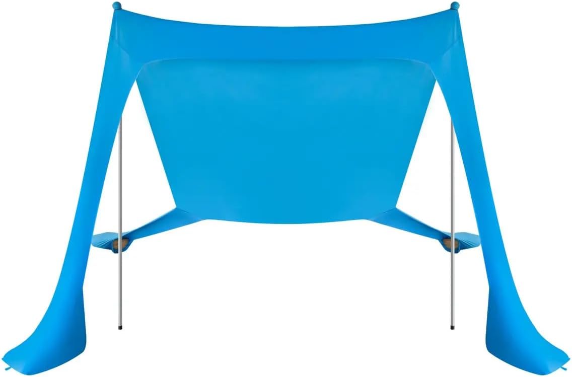 Monoprice 7-Foot, 4-Person Sunshade - with UPF 50+ UV Protection, Lightweight Lycra Fabric, Blue - Pure Outdoor Collection