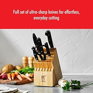 Zwilling professional s 10 piece razor sharp german block knife set with bamboo block made in company owned german factory with special formula steel perfected for almost 300 years dishwasher safe  urban country home decor