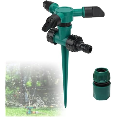 GGPR Sprinklers for Yard, 360Rotating Lawn Sprinkler, Sprinklers for Yard Large Area, Lawn Sprinklers, Powerful and Even Watering for Lawns and Gardens Cover