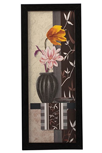 Image of Indianara 3 Pc Set of Floral Paintings Without Glass 5.2 X 12.5, 9.5 X 12.5, 5.2 X 12.5 Inch