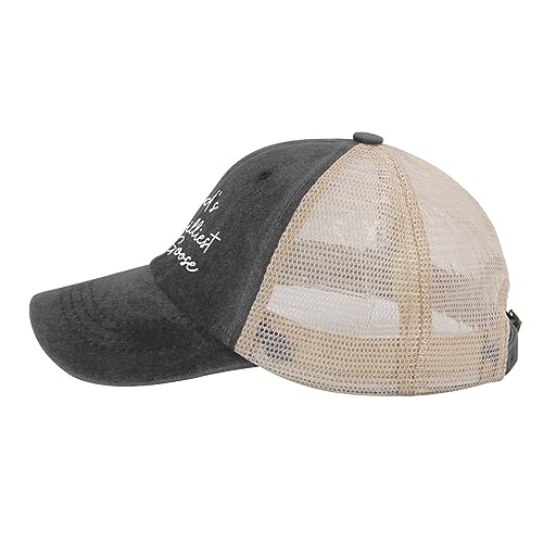 Image of Funny Goose Hat Silly Goose On The Loose Trucker Hat Women Vintage Mesh Cap for Summer | Funny Silly Goose Baseball Cap, Vintage Rave Bucket Hats for Men and Women, Ideas for Outdoor Party in Summer