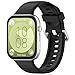 Micteney Watch Band Compatible with HUAWEI Watch Fit 3, Soft Silicone Replacement Band/Strap for HUAWEI Watch Fit 3 (Black)